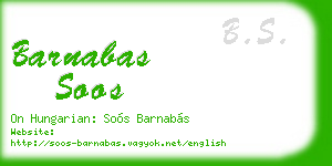barnabas soos business card