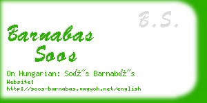 barnabas soos business card